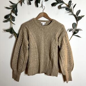 Design History Tan Crew Neck Sweater LAST CALL